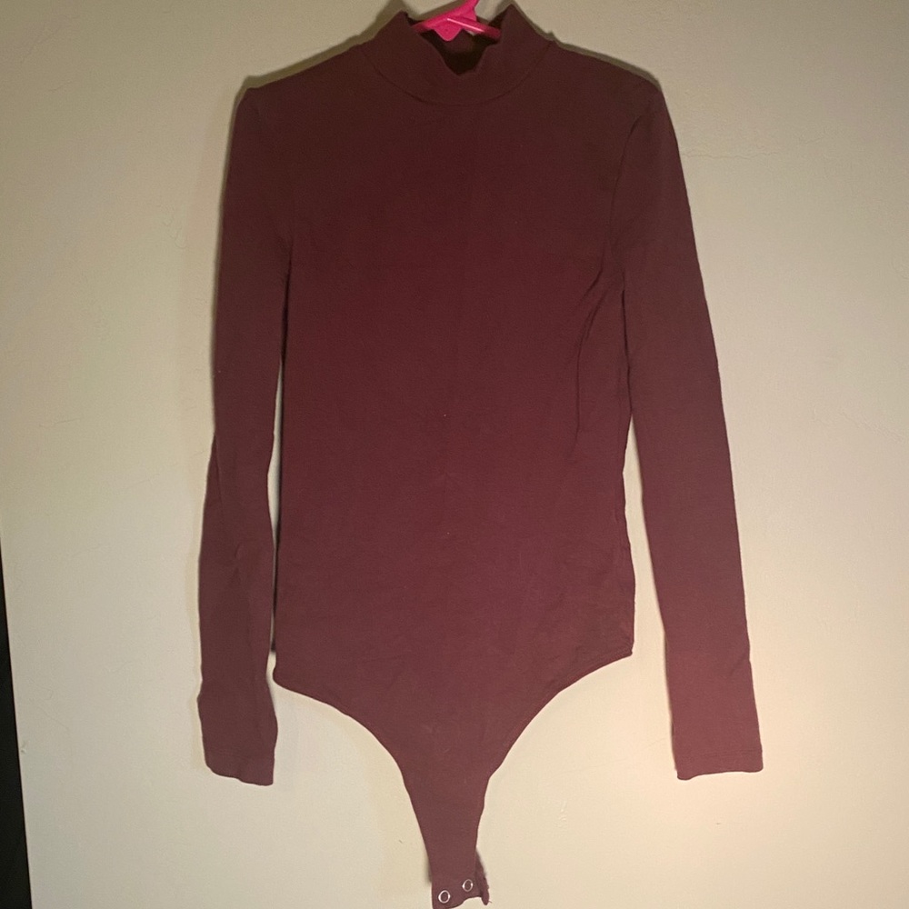 American Apparel Turtleneck open-back thong bodysuit